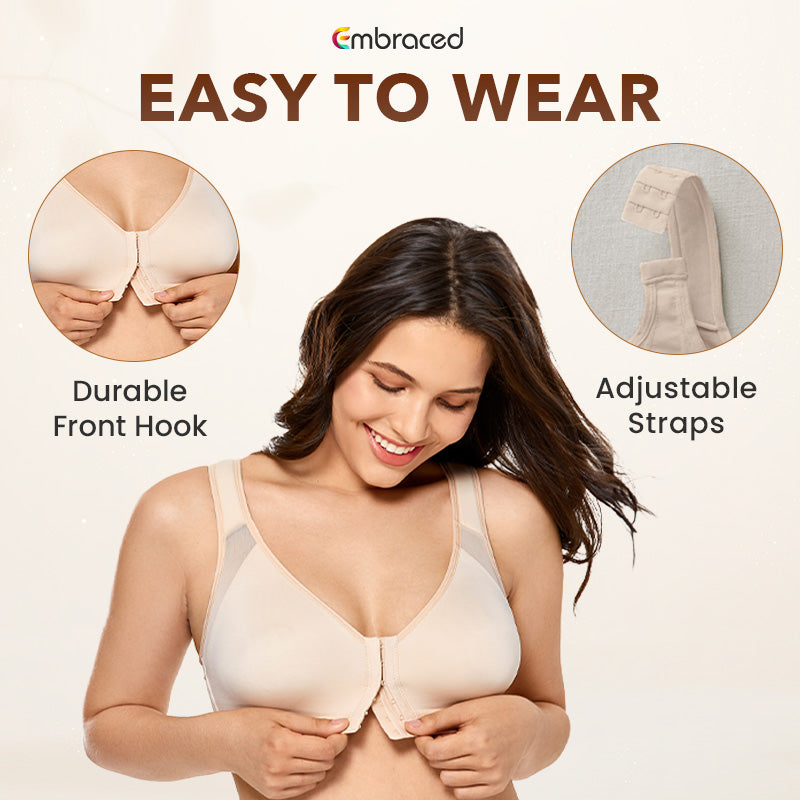 Embraced - Comfortable & Supporting Front Hook Bra - LAST DAY 70% OFF