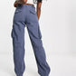 SilkennStrands- High Waist Cargo Pants