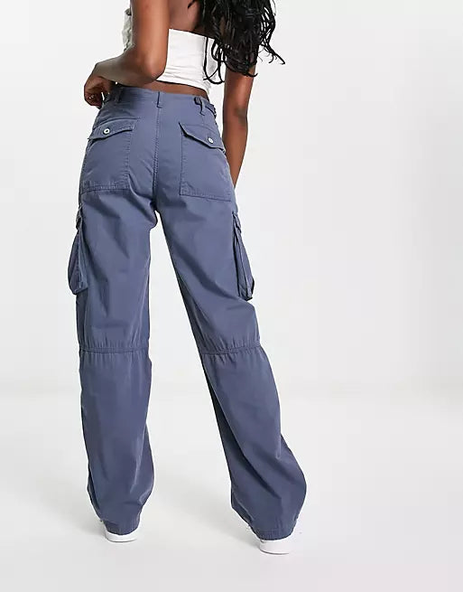 SilkennStrands- High Waist Cargo Pants