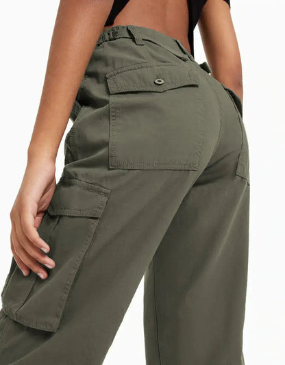 Peachd - High Waist Cargo Pants - Hot Sale 60% Off