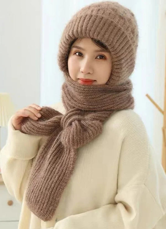 Photographw Integrated Ear Protection Windproof Cap Scarf