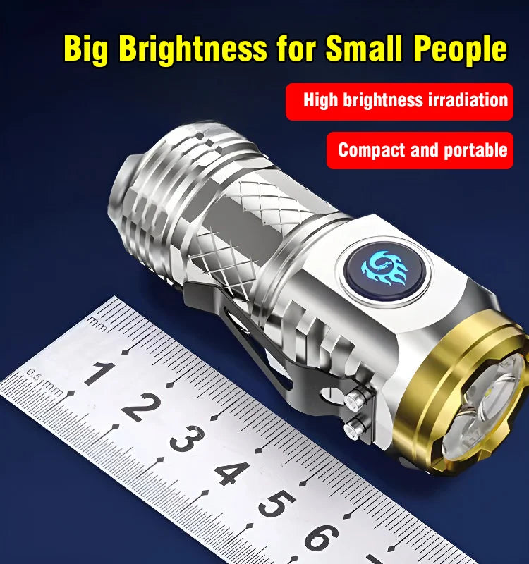 German Three-eyed Monster Mini Flash Super Power Flashlight - Hot Sale  40% Off