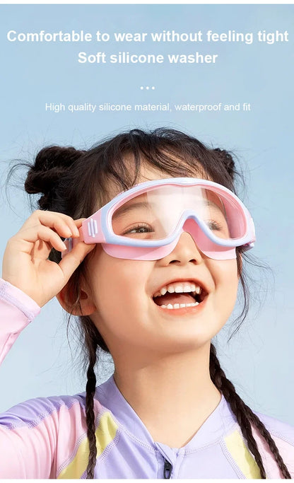 HD children's large frame waterproof and anti-fog swimming goggles - Hot Sale 50% Off