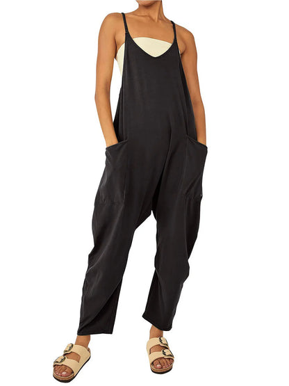 Wide Leg Jumpsuit with Pockets - Hot Sale 50% Off