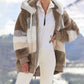 RCONTRASTING LAMB WOOL PADDED COAT - LAST DAY 70% OFF