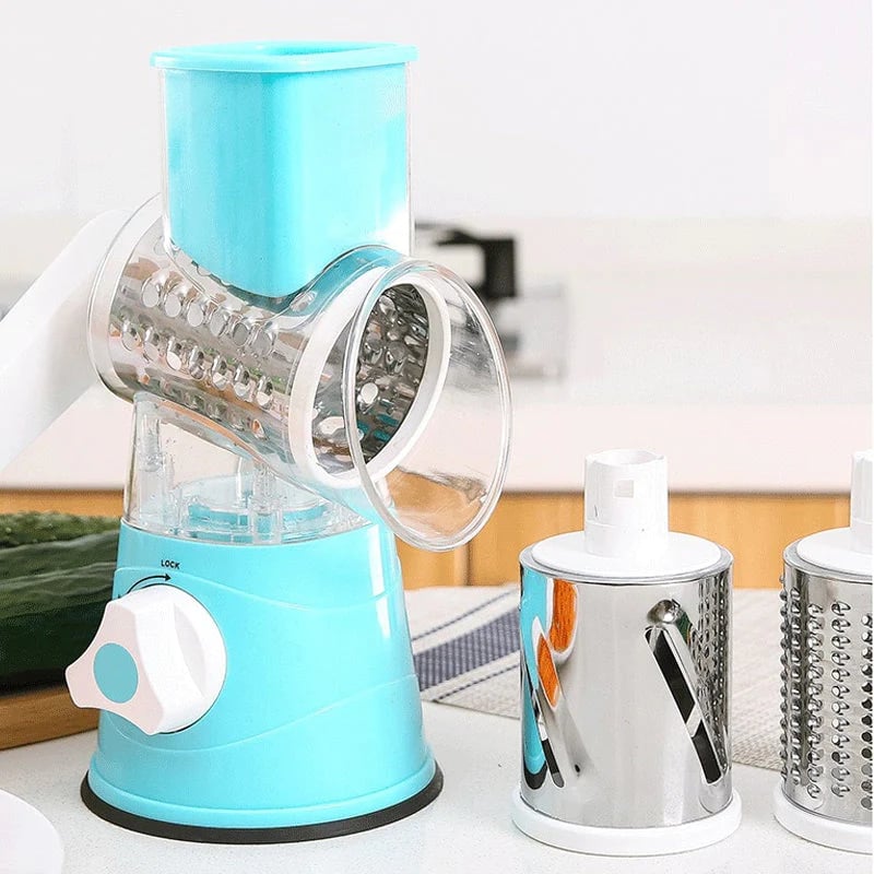 kitchen Artifact 3 in 1 Rotary Cheese Grater Vegetable Slicer