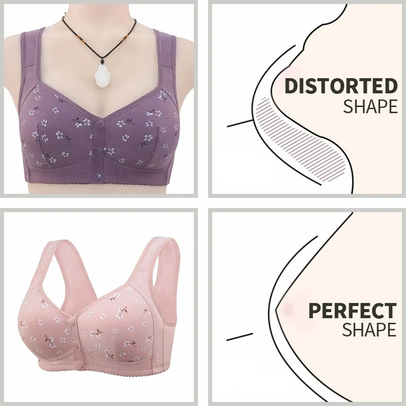 Comfortable & Convenient Front Button Bra - Buy 1 Get 2 Free (Total 3 Packs)