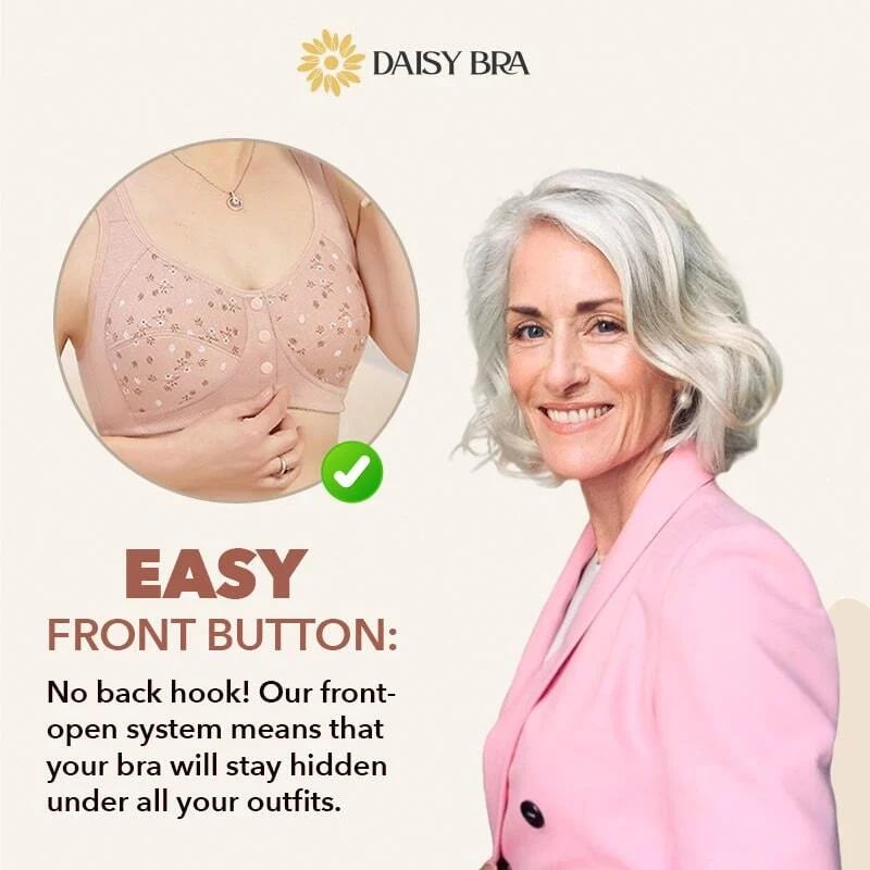 Comfortable & Convenient Front Button Bra - Buy 1 Get 2 Free (Total 3 Packs)