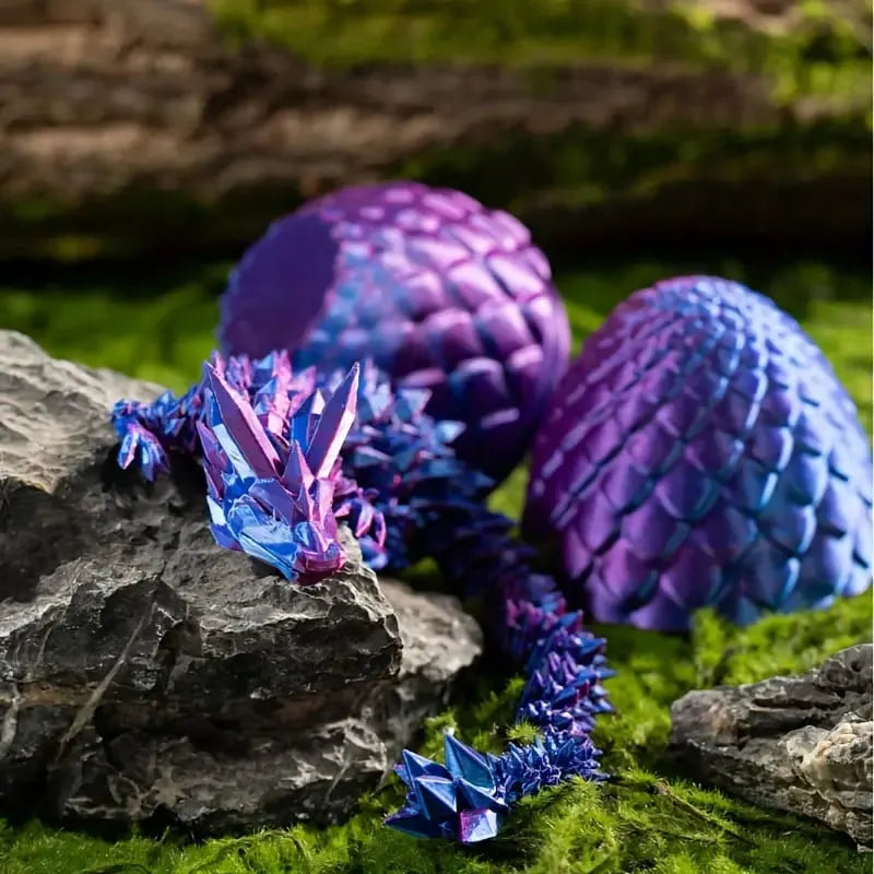 3D-Printed Articulated Crystal Dragon