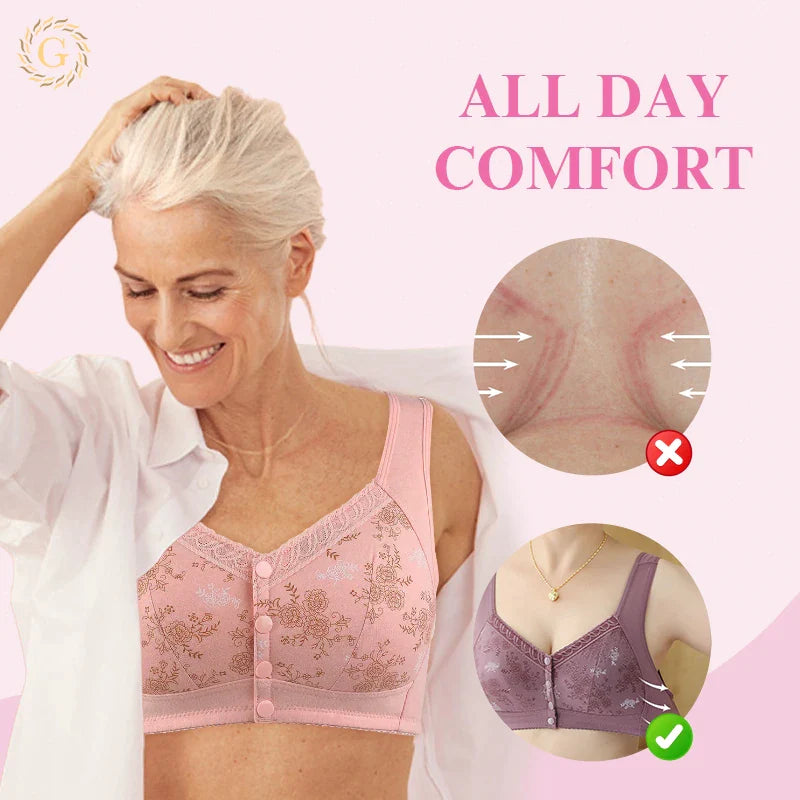 Glamorette - Cotton Front Button Bra