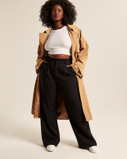 High Waist Tailored Wide Leg Pants