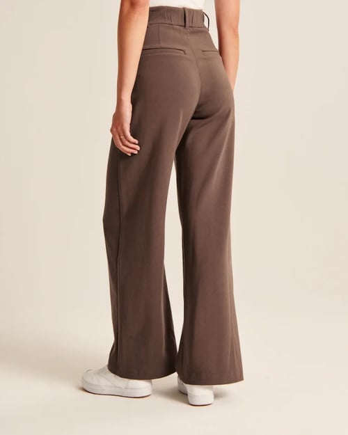 High Waist Tailored Wide Leg Pants