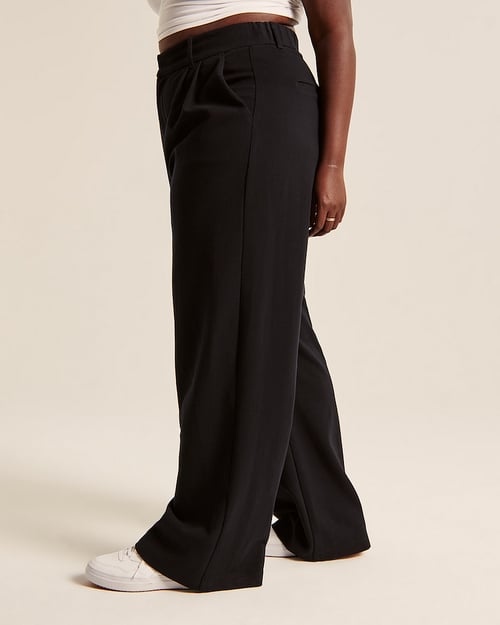 High Waist Tailored Wide Leg Pants