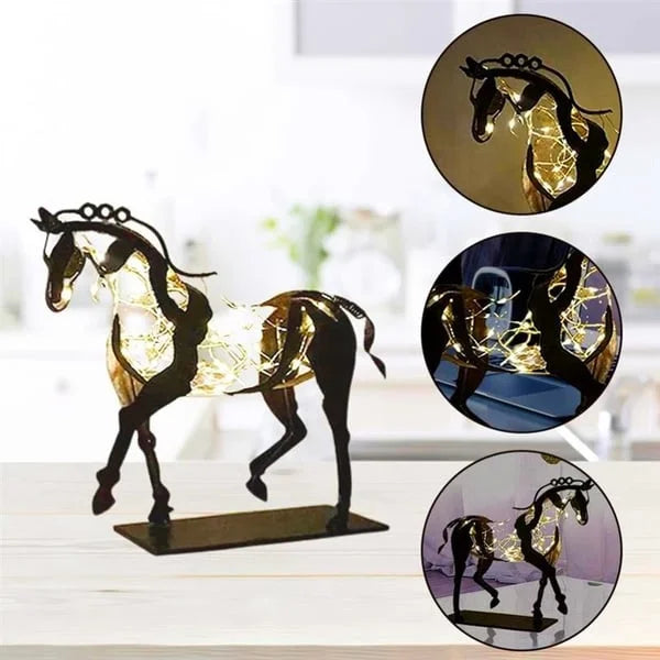 Handmade Adonis Metal Horse Sculpture