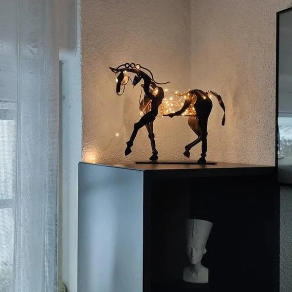 Handmade Adonis Metal Horse Sculpture