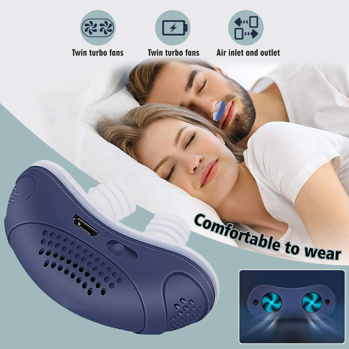 Hoseless, Maskless, Micro-CPAP Anti Snoring