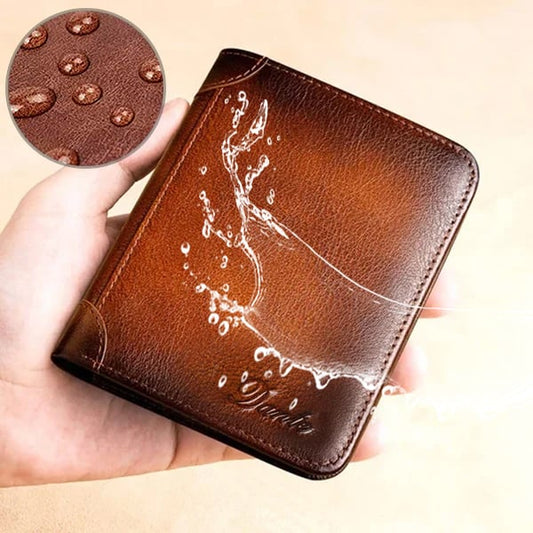 Multi-functional RFID Blocking Waterproof Durable Genuine Leather Wallet - Last Day 49% OFF