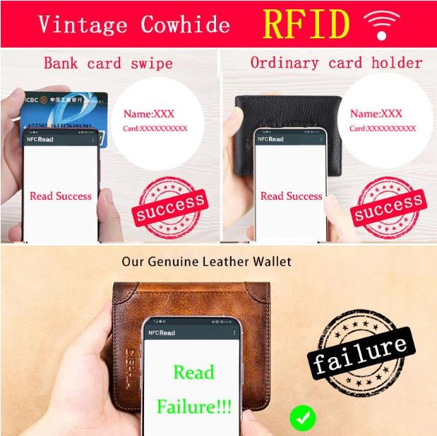 Multi-functional RFID Blocking Waterproof Durable Genuine Leather Wallet - Last Day 49% OFF