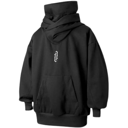 Buroen – Ninja Double Neckline Cotton Hip Hop Hoodie – Hot Sale 50% Off