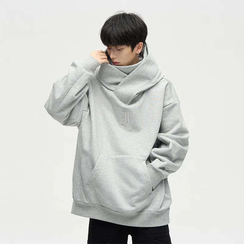 Buroen – Ninja Double Neckline Cotton Hip Hop Hoodie – Hot Sale 50% Off