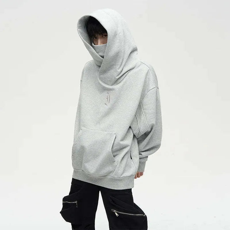 Buroen – Ninja Double Neckline Cotton Hip Hop Hoodie – Hot Sale 50% Off