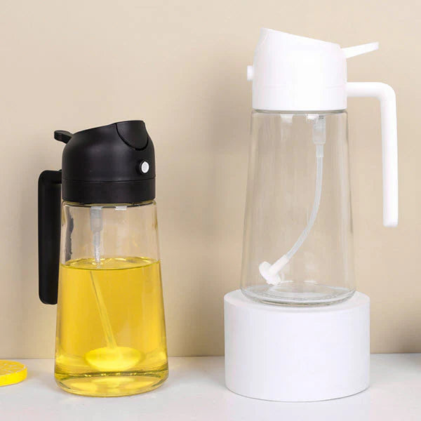 2 in 1 Glass Oil Sprayer and Dispenser(500 ML)