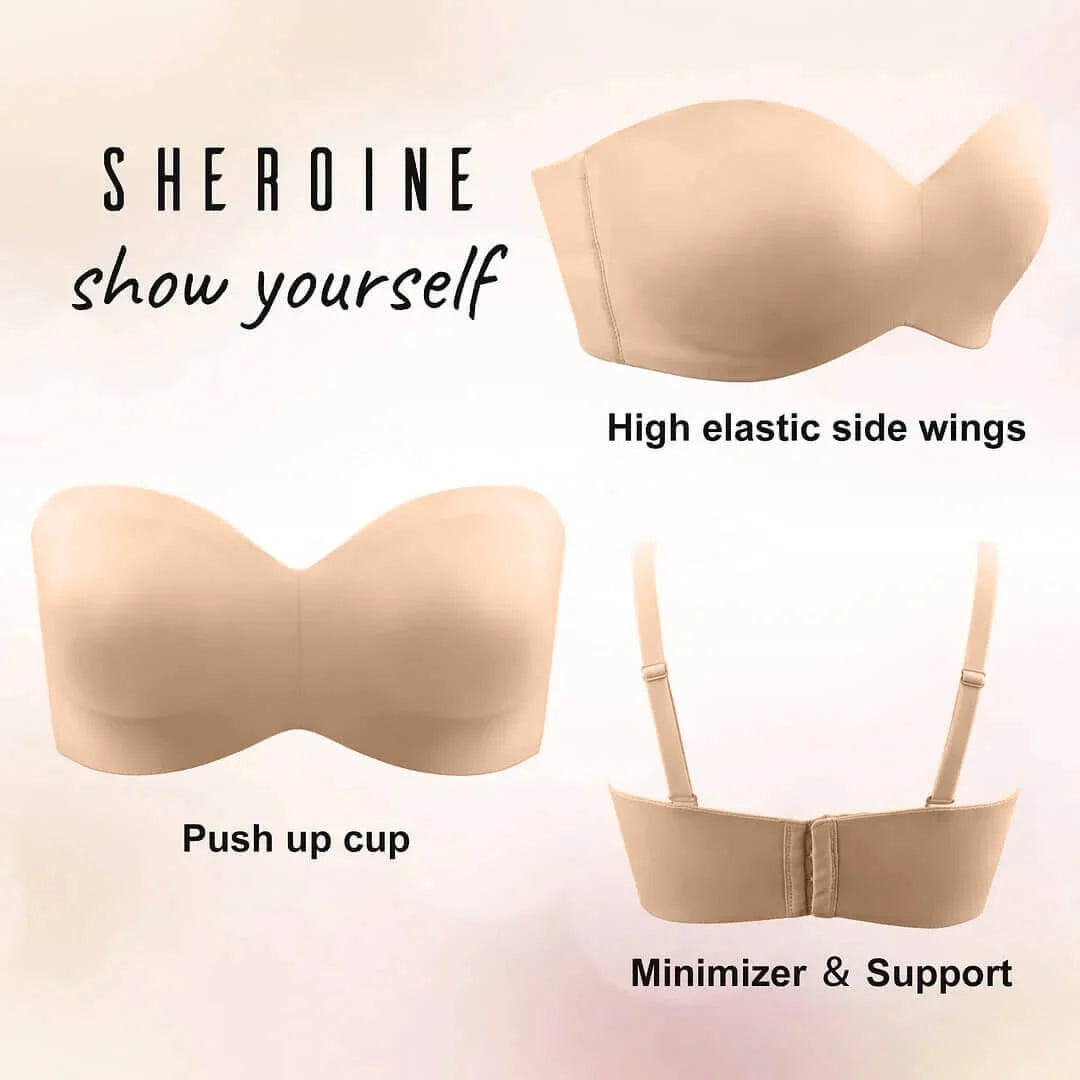 PLUS SIZE Promotion-Detachable-Strap Bandeau Bra