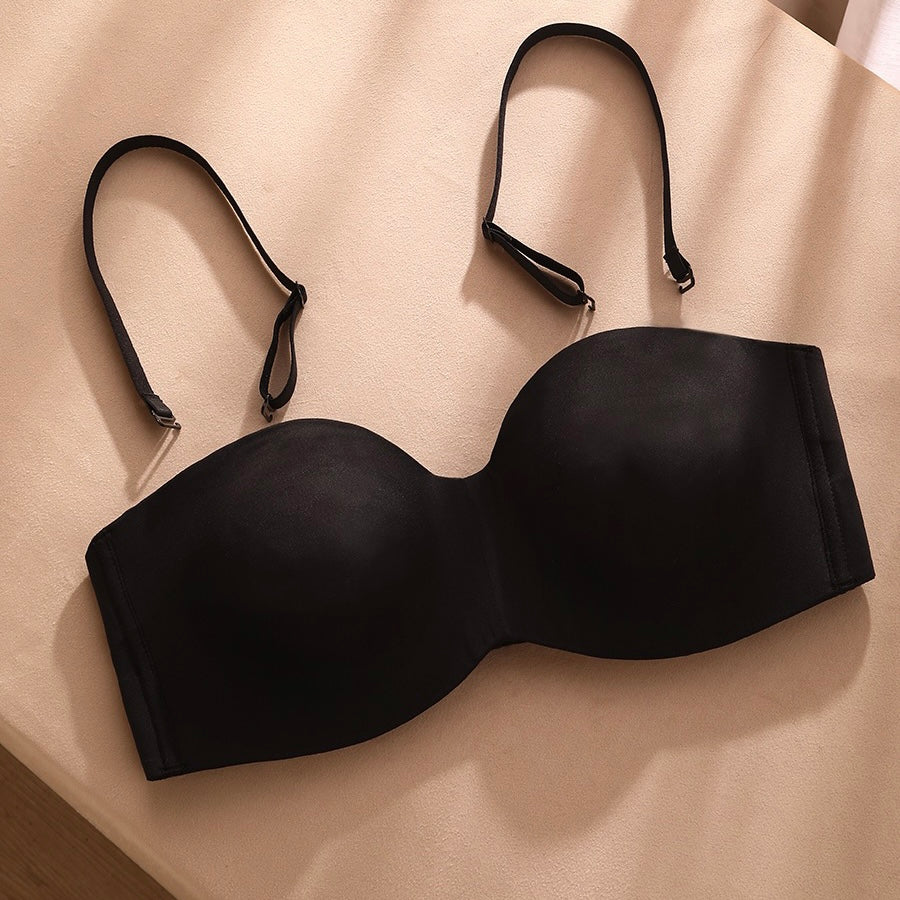 PLUS SIZE REMOVABLE STRAP SEAMLESS PLUNGE UNDERWIRED BRA(Buy 2 Vip Shipping)