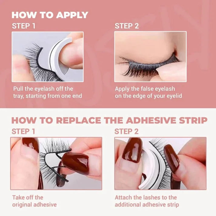 Reusable Adhesive Eyelashes (3 Vip Shipping) Last Day 70% OFF