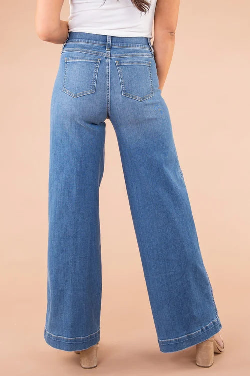 Seamed Front Wide Leg Jeans (Buy 2 VIP Shipping) Last Day 70% OFF