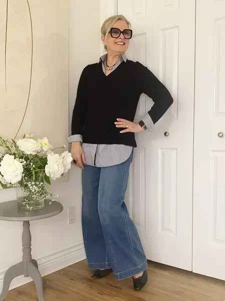 Seamed Front Wide Leg Jeans (Buy 2 VIP Shipping) Last Day 70% OFF