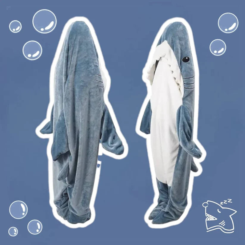 The Shark Blanket Hoodie by PLUSHY'Z®️, The Wearable Shark Snuggie Onesie