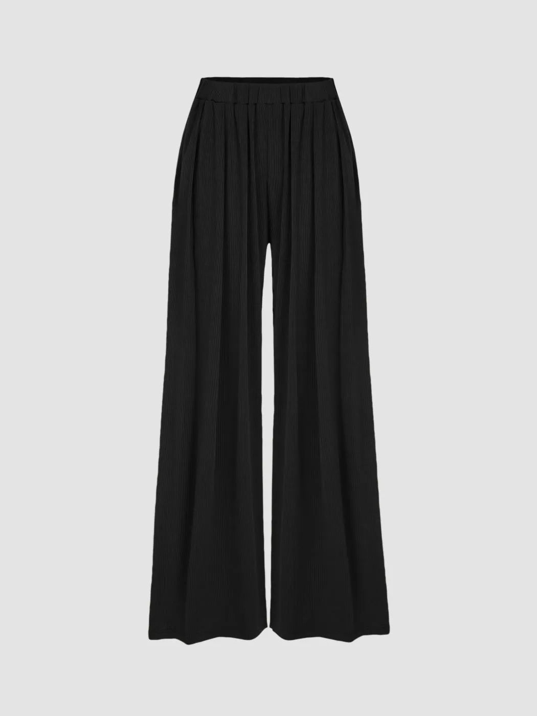 Solid Elastic Waist Wide Leg Pants (Buy 2 VIP Shipping)