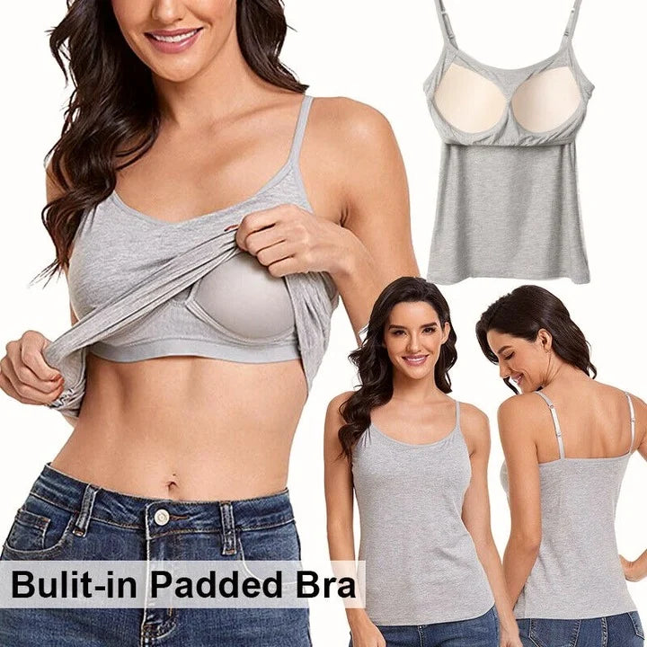 Tank Top with Built in Bra Camisole