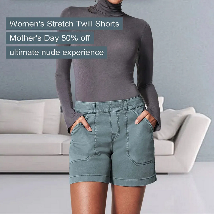 WOMEN'S STRETCH TWILL SHORTS - HOT SUMMER DEAL