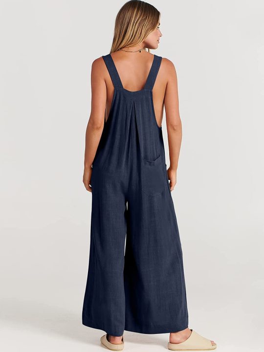 Plus Size Wide Leg Overalls Jumpsuit (Buy 2 Vip Shipping)