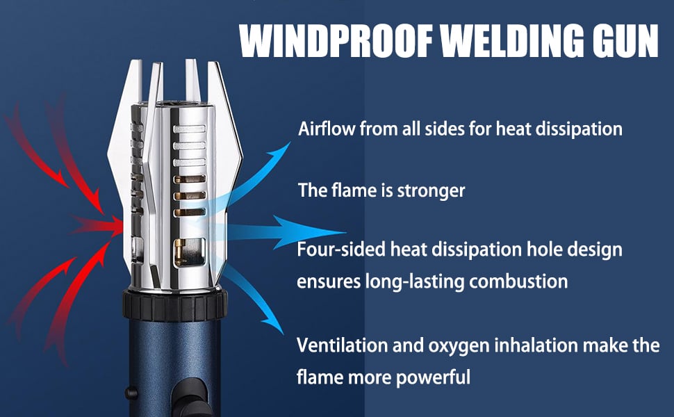 Camping Outdoor Windproof Straight Flame Lighter