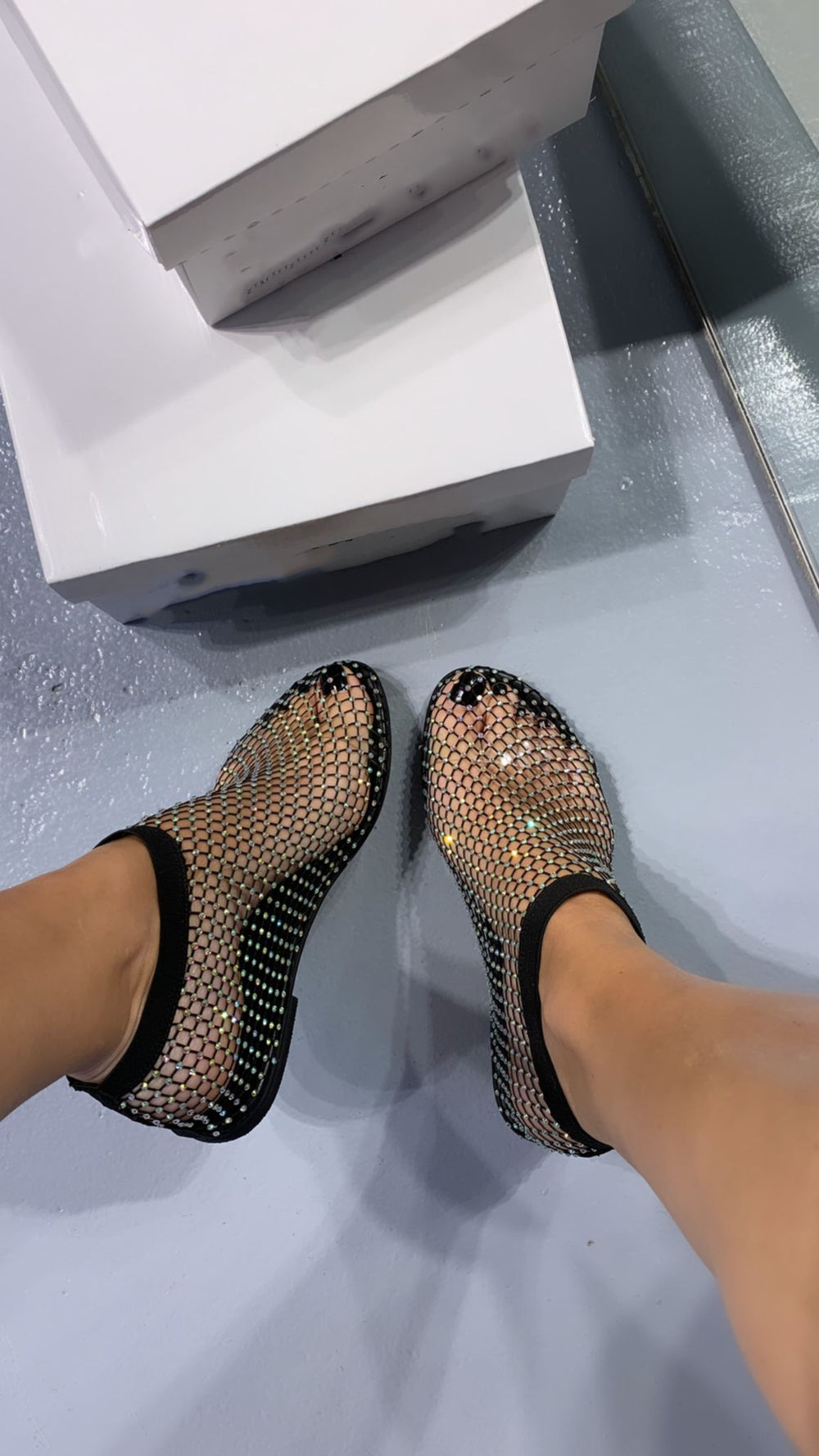 Codeninjar - Ultra comfortable shiny gem mesh flats - HOT SALE 40% OFF