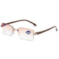 2024 New Sapphire high hardness anti blue light intelligent dual focus reading glasses