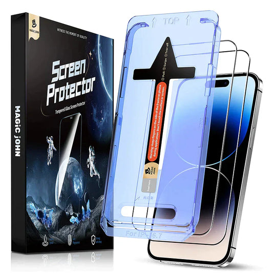 For Galaxy S24/S23 Ultra and Note20 Ultra Series and For iPhone 15/14 Series Privacy Glass Screen Protector, Auto Dust-Elimination Installation, Bubble Free