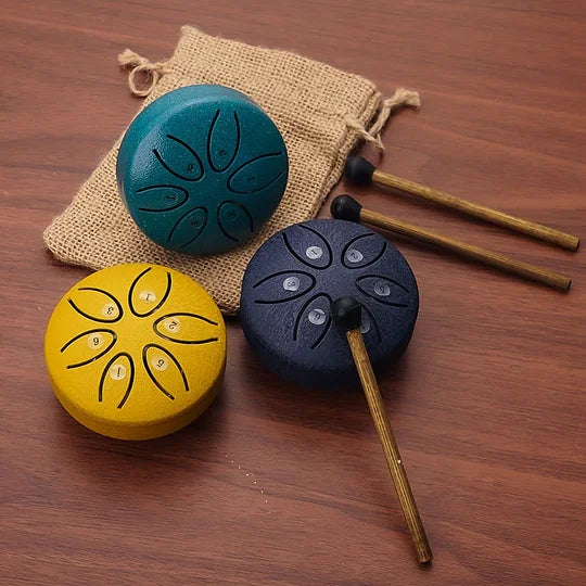 Simplycie - Buddha Stones Mini Steel Tongue Drum Kit (3 Inch) - Hot Sale 50% Off