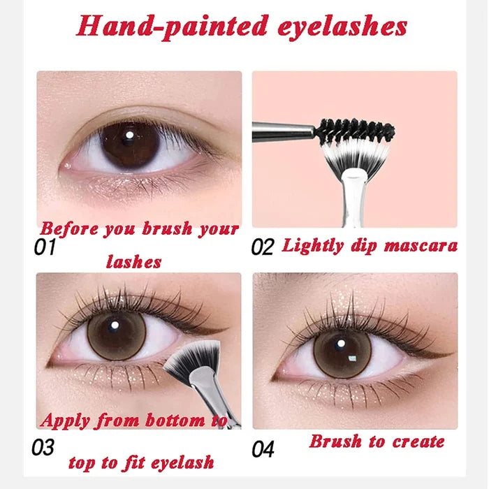 Folding Angle Scalloped Lash Brush - Hot Sale 49% OFF