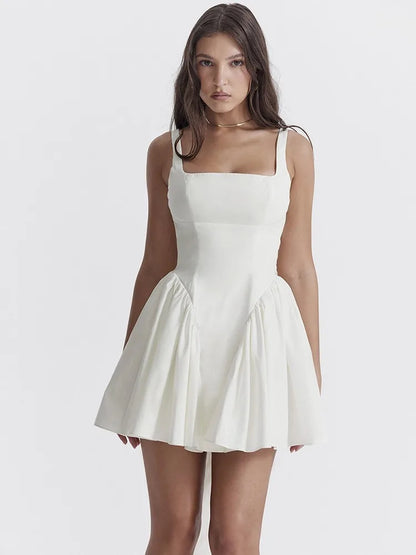 IVORY BOW MINI DRESS - Last Day Sale Off 50%