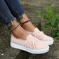 Bowknot Round Toe Platform Casual Breathable Walking Shoes