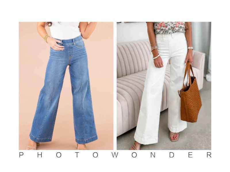 SEAMED FRONT WIDE LEG JEANS (BUY 2 VIP SHIPPING) - LAST DAY 50% OFF