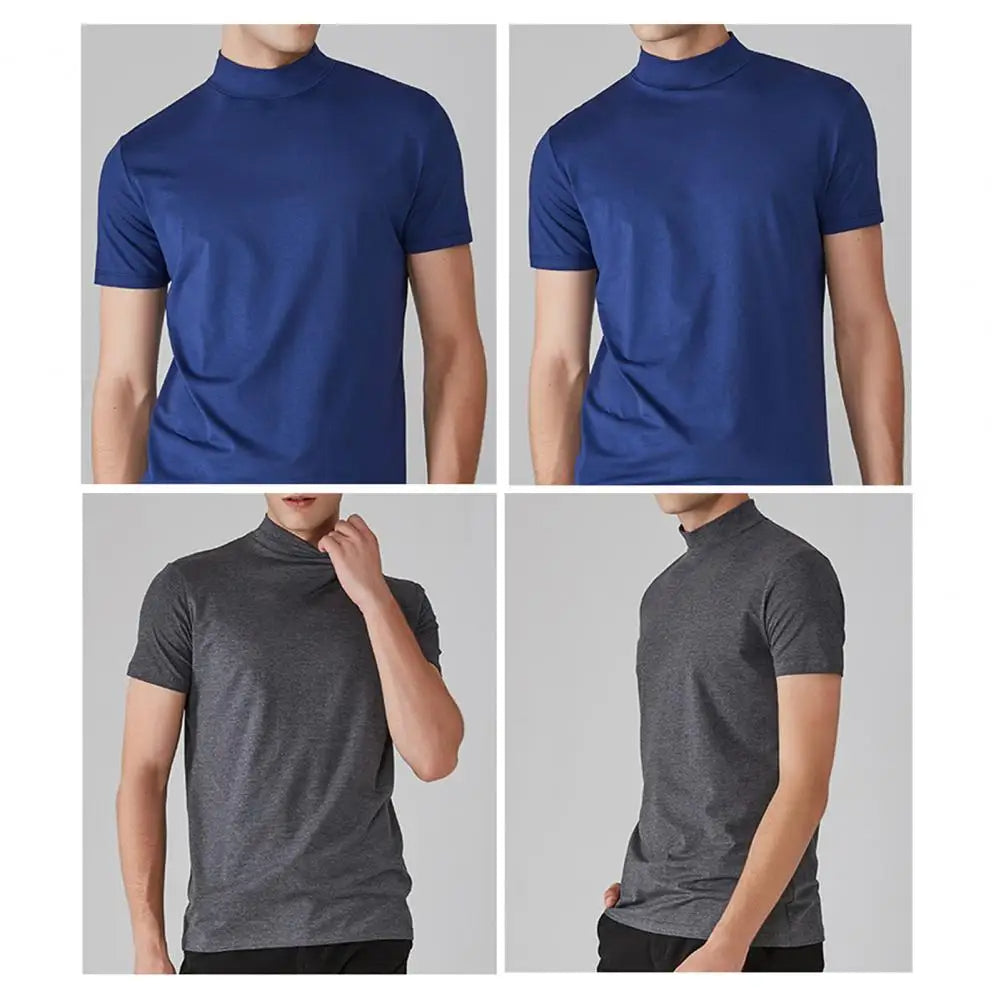 Men 's High Neck Slim Fit T-shirt - 2024 New Year Hot Sale