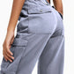 SilkennStrands- High Waist Cargo Pants