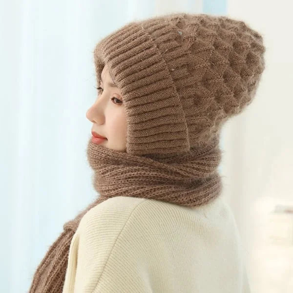 Photographw Integrated Ear Protection Windproof Cap Scarf