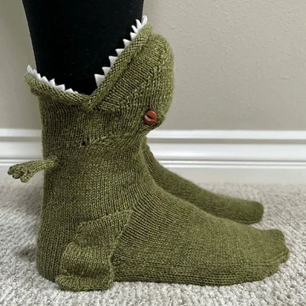 3D Knit Crocodile Socks - Sale 49% Off