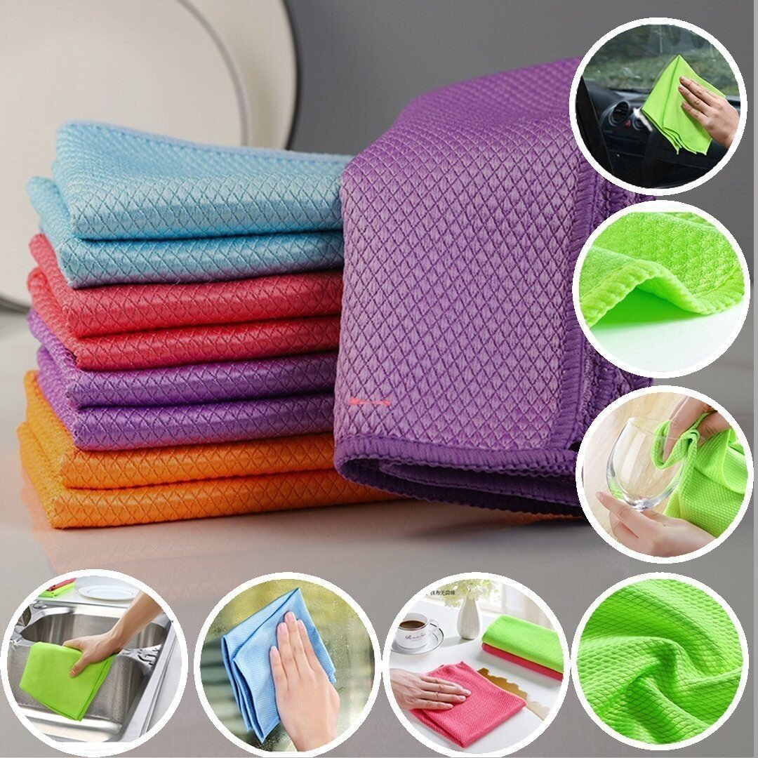 Streak-Free Miracle Cleaning Cloths - Reusable - Hot sale 50%